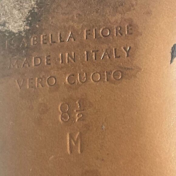 ISABELLA FLORE Women’s Genuine Leather Made in Italy Vero Cuoio Size 8.5 M Black - Picture 9 of 12